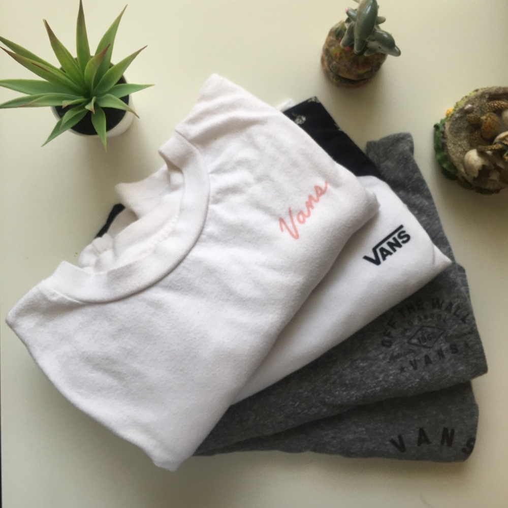 set of 4 vans t shirts